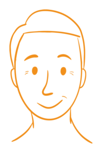 Illustration einer älteren Person